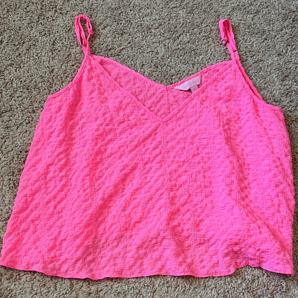 Lilly Pulitzer Neon Pink Textured Camisole